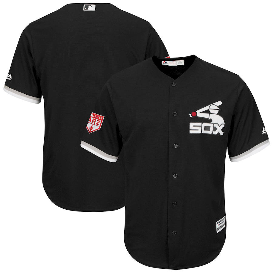 Men's Chicago White Sox Blank Black 2019 Spring Training Cool Base Stitched MLB Jersey